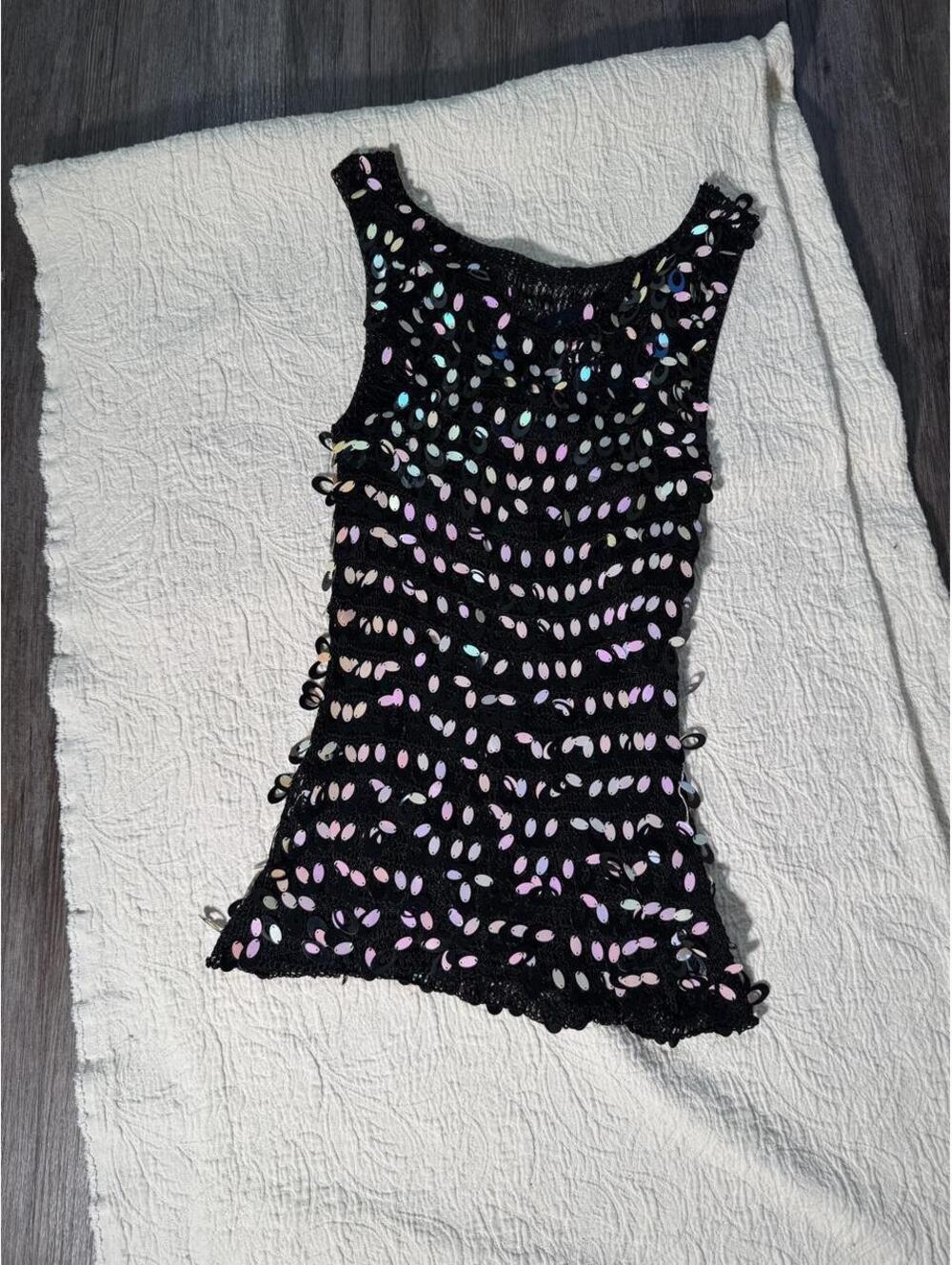 Y2K sequin party-going out top iridescent